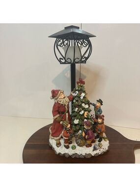 Vintage Santa Claus Children Christmas Tree Tea Candle
